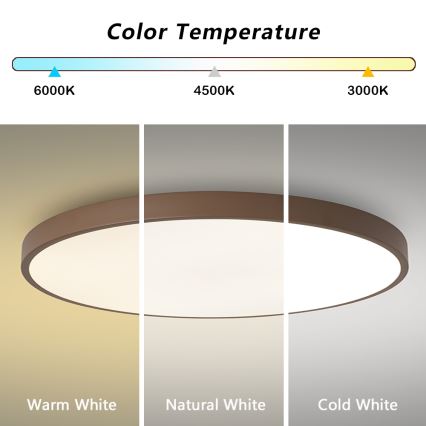 Brilagi - Oprawa sufitowa LED POOL LED/100W/230V 3000/4000/6000K śr. 80 cm brązowa