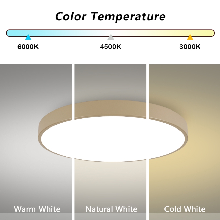 Brilagi - Lampa sufitowa LED POOL LED/100W/230V 3000/4500/6000K śr. 80 cm beżowa