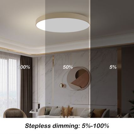 Brilagi - Oprawa sufitowa LED POOL LED/128W/230V 3000/4000/6000K śr. 100 cm beżowa
