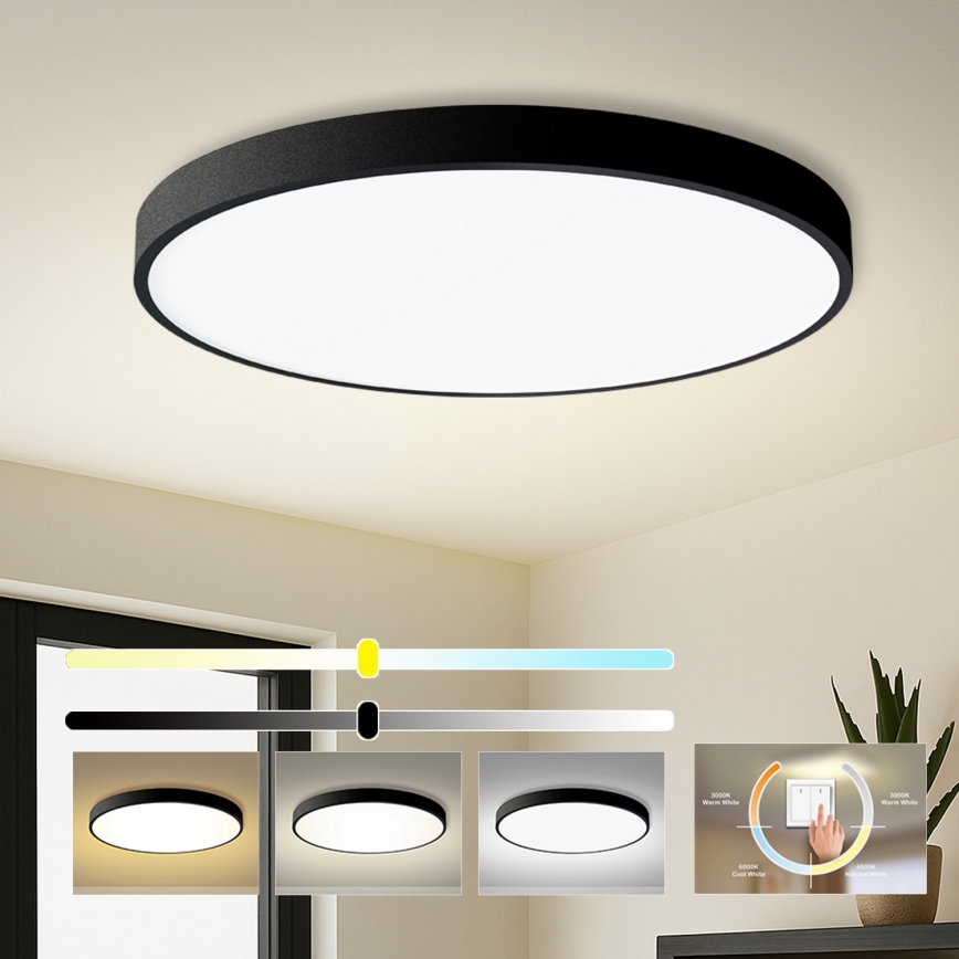 Brilagi - LED oprawa sufitowa POOL LED/128W/230V 3000/4500/6000K śr. 100 cm czarna