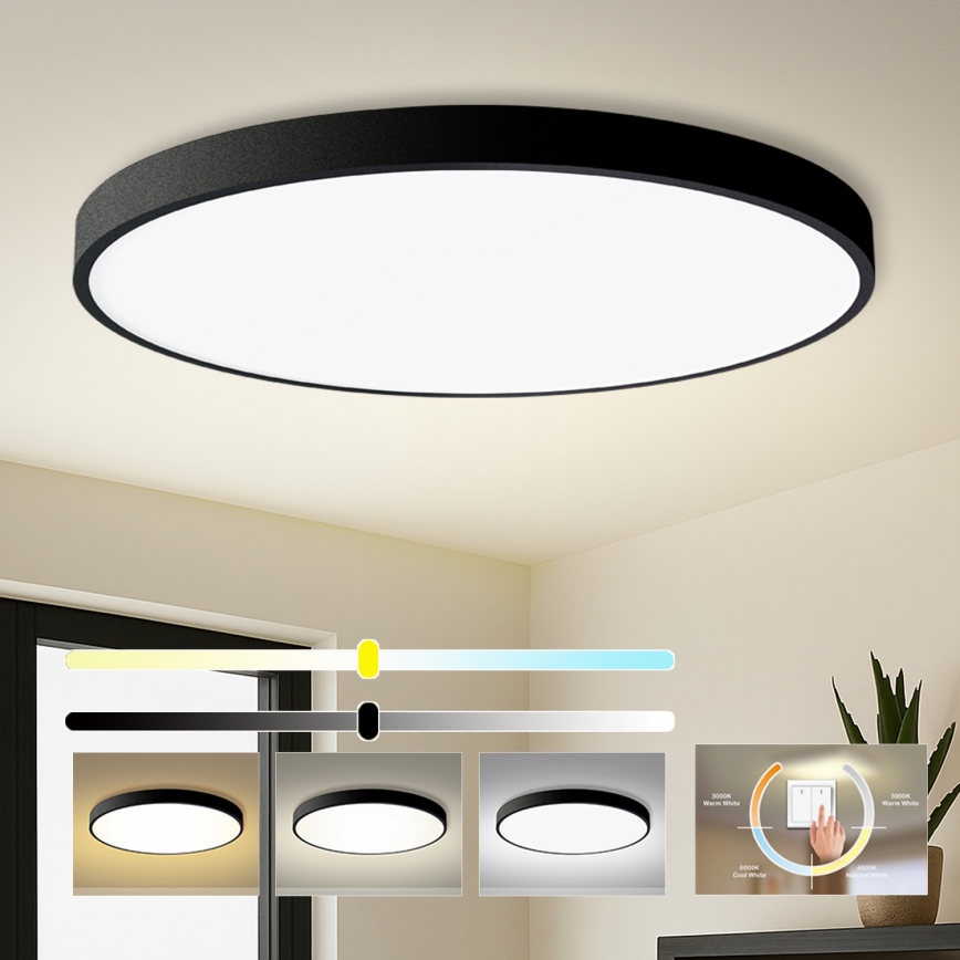 Brilagi - LED oprawa sufitowa POOL LED/180W/230V 3000/4500/6000K, średnica 120 cm, czarna