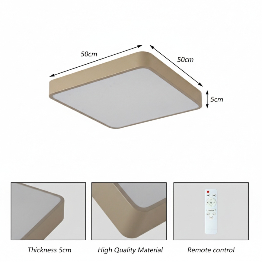 Brilagi - LED oprawa sufitowa POOL LED/48W/230V 3000/4000/6000K 50x50 cm beżowa