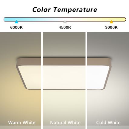 Brilagi - LED oprawa sufitowa POOL LED/48W/230V 3000/4500/6000K 50x50 cm beżowa