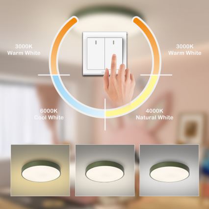 Brilagi - Oprawa sufitowa LED POOL LED/60W/230V 3000/4000/6000K Ø 60 cm zielona