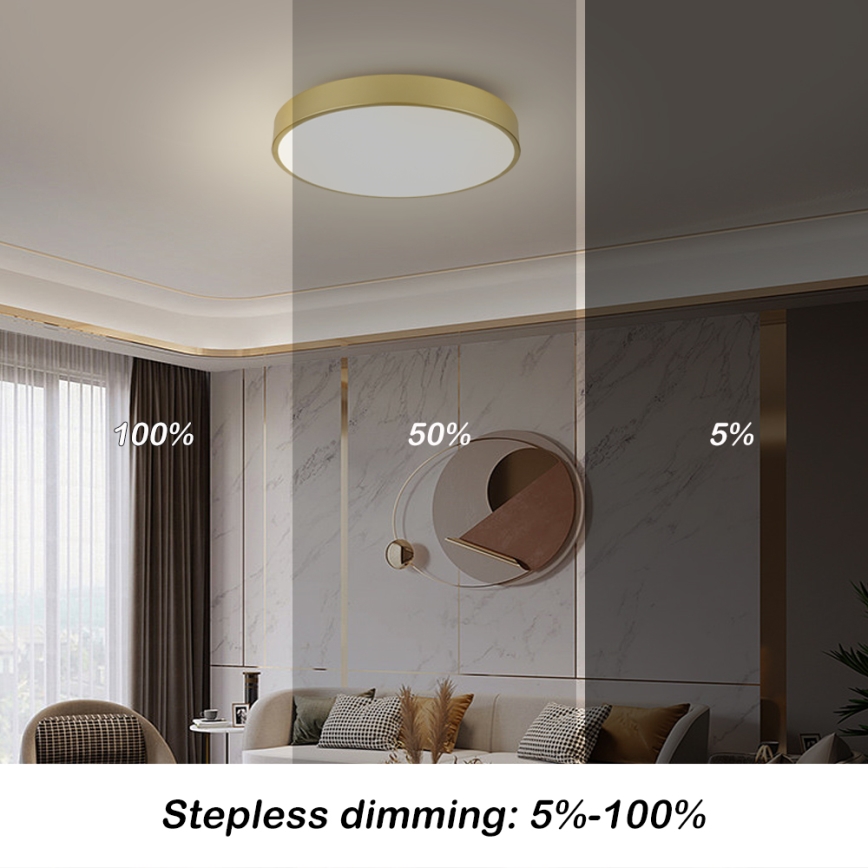 Brilagi - LED oprawa sufitowa POOL LED/60W/230V 3000/4000/6000K śr. 60 cm złota