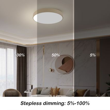Brilagi - Lampa sufitowa POOL LED/60W/230V 3000/4000/6000K śr. 60 cm beżowa