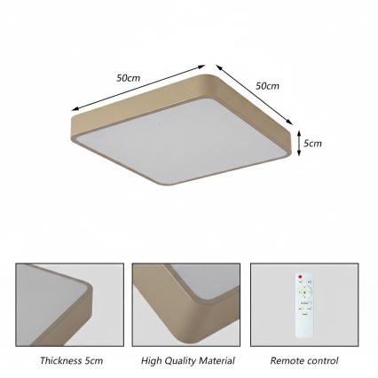 Brilagi - LED oprawa sufitowa POOL SQUARE LED/48W/230V 3000/4000/6000K 50x50 cm beżowa