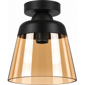 BRILAGI - LED oprawa sufitowa RETRO GLASS 1xE27/60W/230V śr. 15,5 cm czarny/przydymiony beżowy