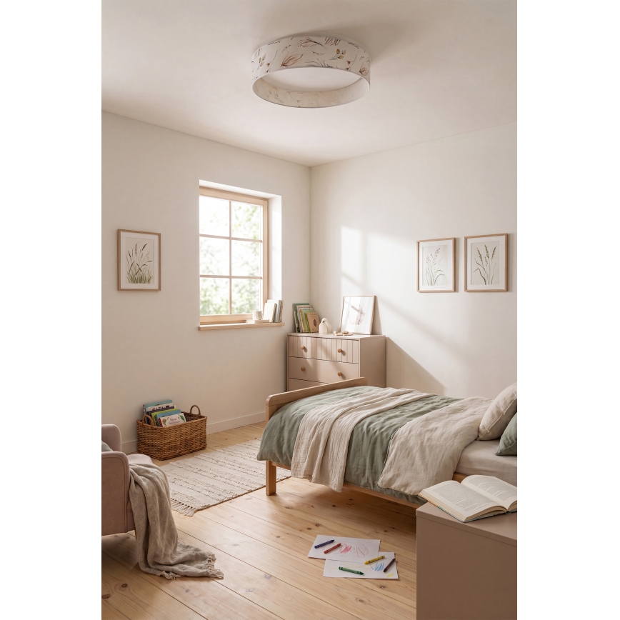 BRILAGI - Lampa sufitowa LED VELVET SIMPLE LED/24W/230V 3000K śr. 45 cm biała/kwiaty