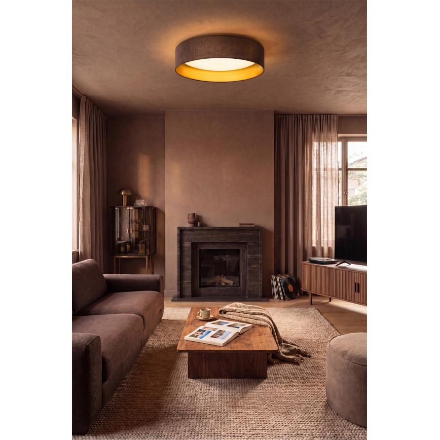 BRILAGI - oprawa sufitowa LED VELVET SIMPLE, 24W, 230V, 3000K, śr. 45 cm, brązowo-złota