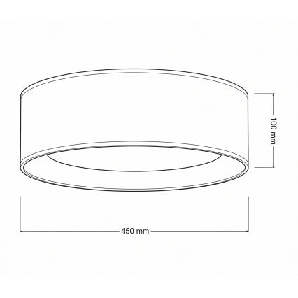Brilagi - Oprawa sufitowa LED VELVET SIMPLE LED/24W/230V 4000K śr. 45 cm szara/złota