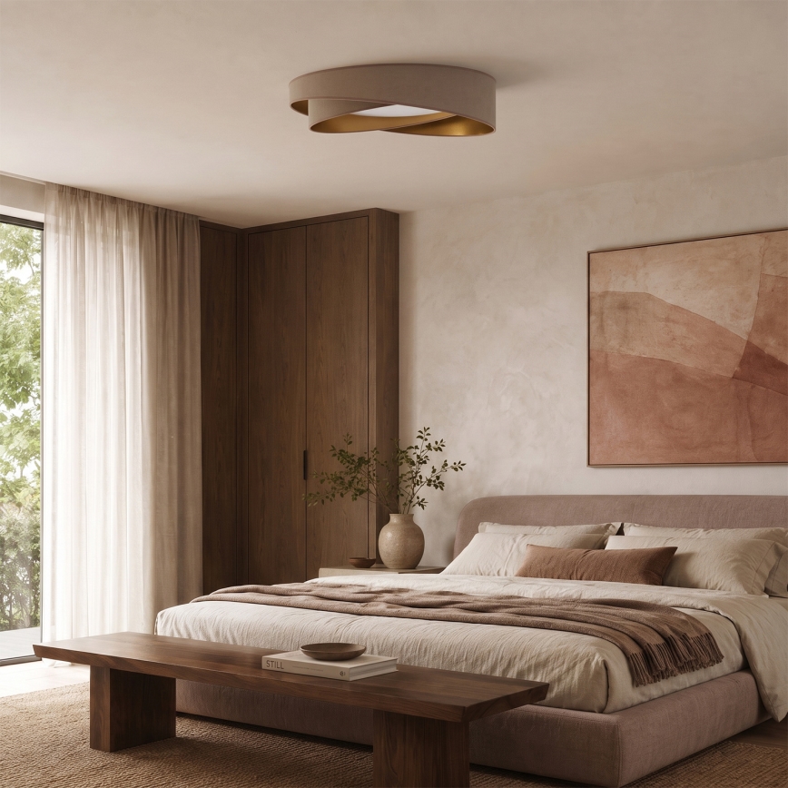 BRILAGI - Lampa sufitowa VELVET TWIST LED/24W/230V 4000K Ø 55 cm beżowa/złota