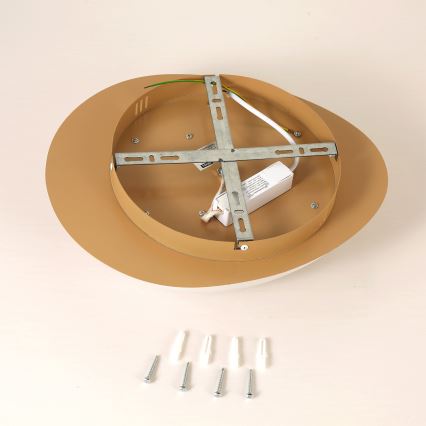 Brilagi - LED oprawa sufitowa VISBY WOOD LED/18W/230V Ø 38 cm brązowa