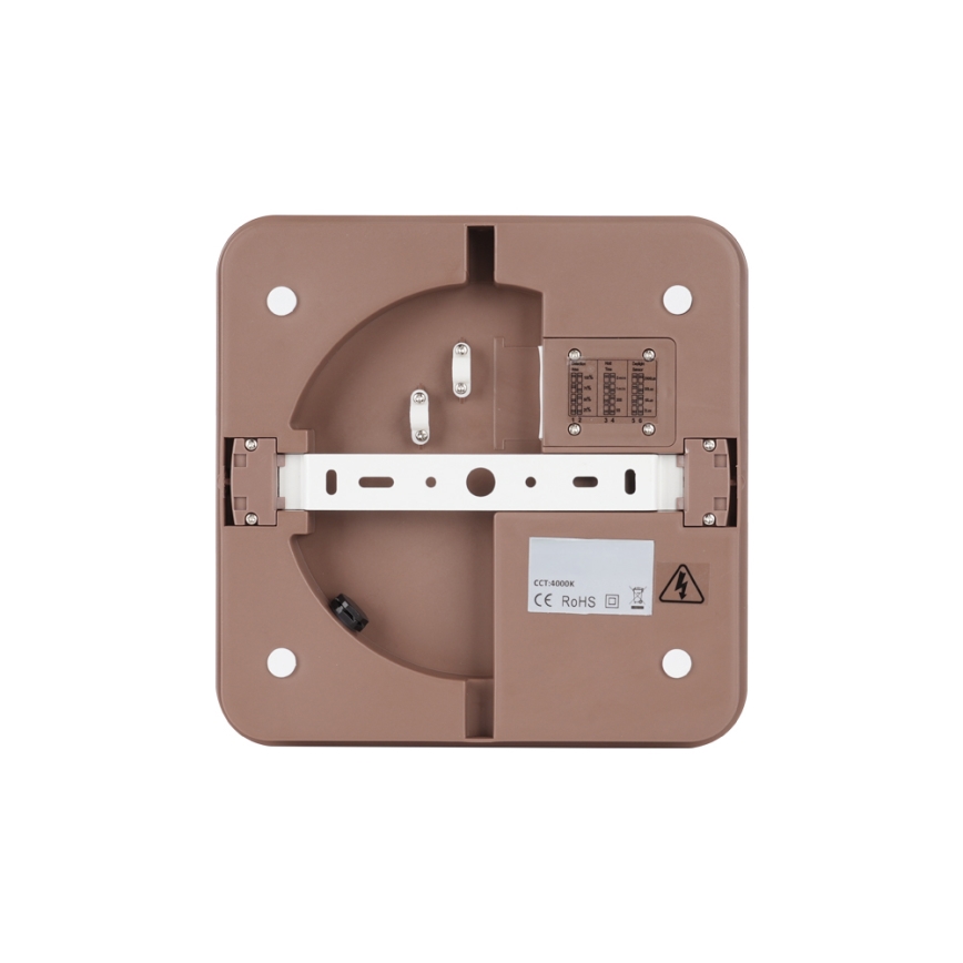 Brilagi - Zewnętrzna oprawa sufitowa LED z czujnikiem BENE LED/18W/230V 21,5x21,5 cm brązowa IP54