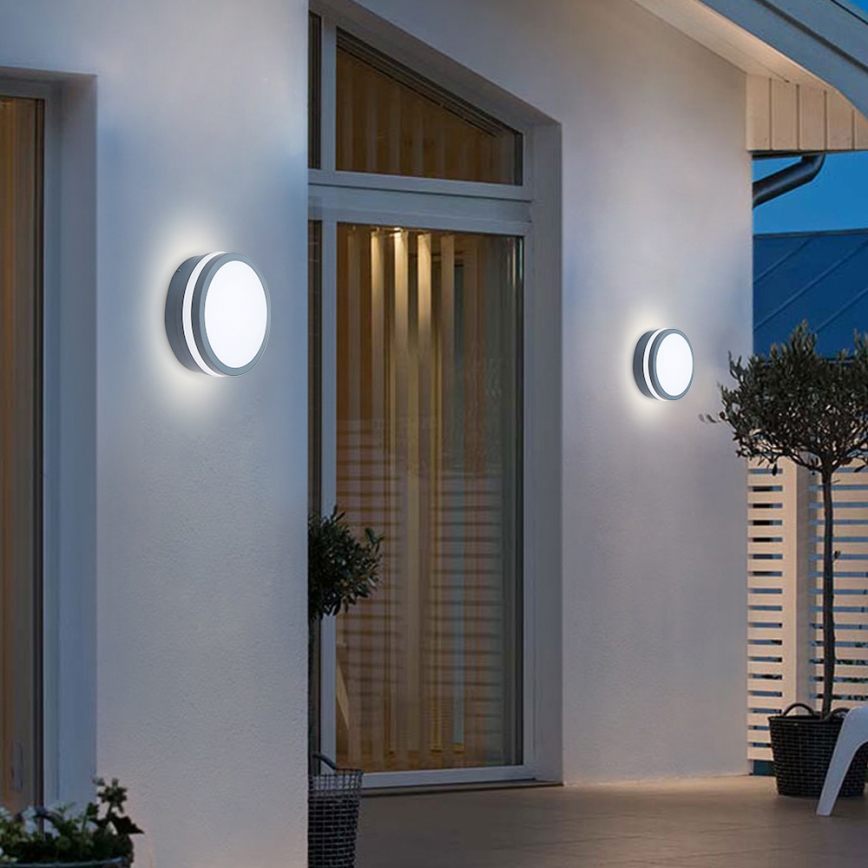 Brilagi - Oprawa zewnętrzna LED z czujnikiem BENE LED/18W/230V śr. 22 cm antracyt IP54