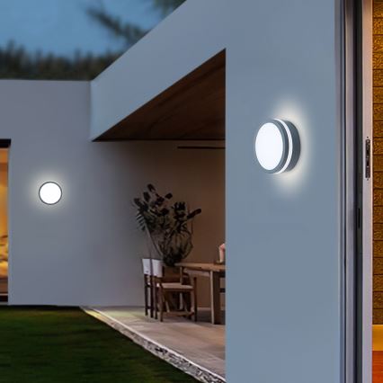 Brilagi - Oprawa zewnętrzna LED z czujnikiem BENE LED/18W/230V śr. 22 cm antracyt IP54