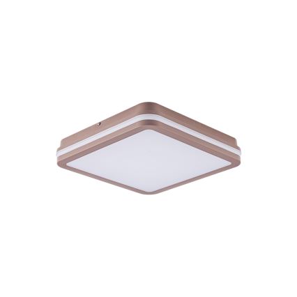 Brilagi - Zewnętrzny plafon LED z czujnikiem BENE LED/24W/230V 26x26 cm brązowy IP54