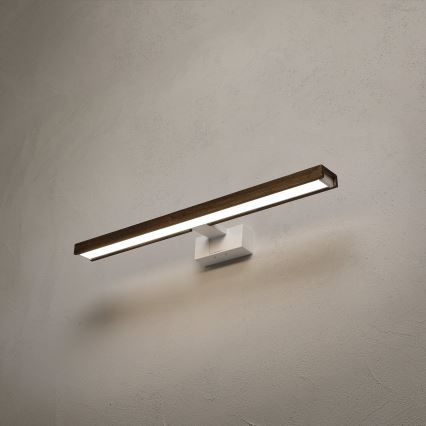 Brilagi - Oświetlenie łazienkowe do lustra 3 w 1 WOODY MIRROR 3w1 LED/12W/230V 60 cm IP44 biały/dąb orzech
