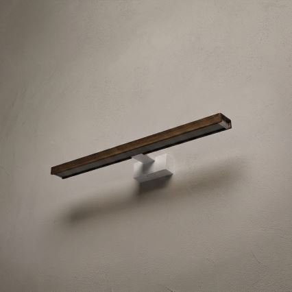 Brilagi - Oświetlenie łazienkowe do lustra 3 w 1 WOODY MIRROR 3w1 LED/12W/230V 60 cm IP44 biały/dąb orzech