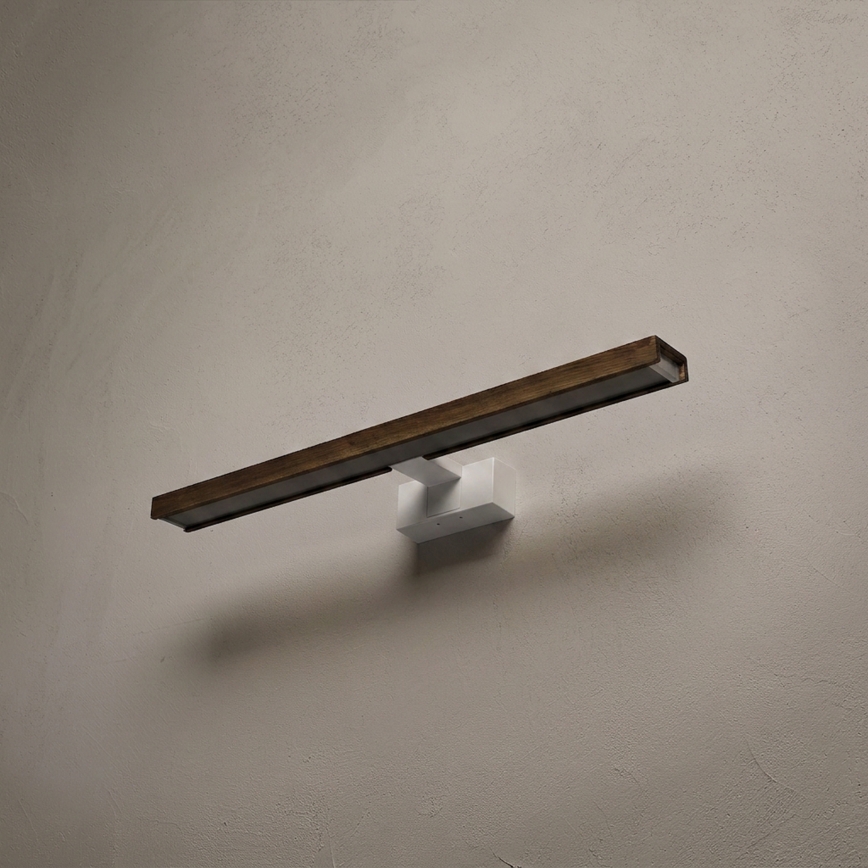 Brilagi - Oświetlenie łazienkowe do lustra 3 w 1 WOODY MIRROR 3w1 LED/12W/230V 60 cm IP44 biały/dąb orzech