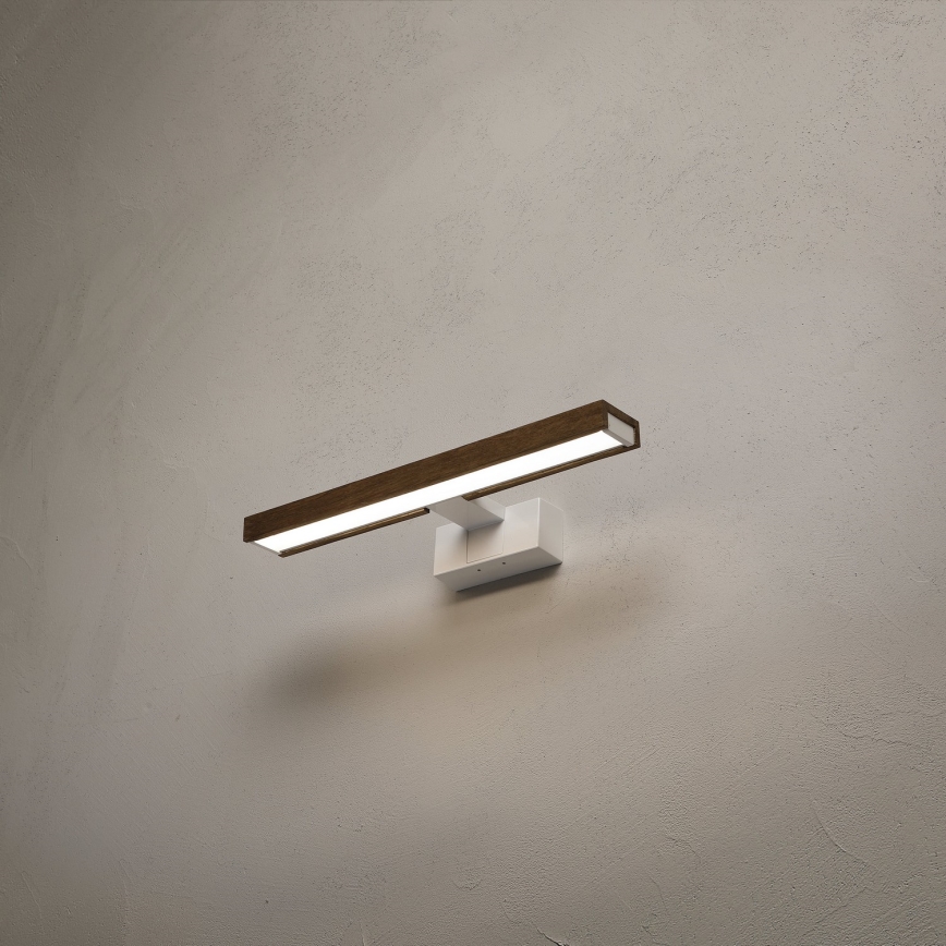 Brilagi - LED oświetlenie lustra łazienkowego 3 w 1 WOODY MIRROR LED/8W/230V 40 cm IP44 biały/dąb