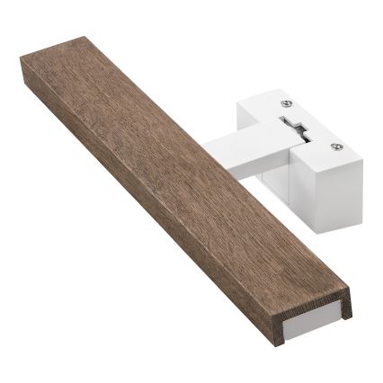 Brilagi - LED oświetlenie lustra łazienkowego 3 w 1 WOODY MIRROR LED/8W/230V 40 cm IP44 biały/dąb
