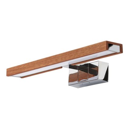 BRILAGI - LED oświetlenie łazienkowe do lustra 3w1 WOODY MIRROR LED/8W/230V 40 cm IP44 błyszczący chrom/dąb wiśniowy