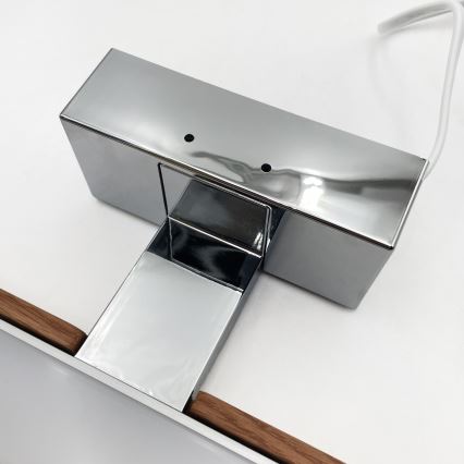 BRILAGI - LED oświetlenie łazienkowe do lustra 3w1 WOODY MIRROR LED/8W/230V 40 cm IP44 błyszczący chrom/dąb wiśniowy