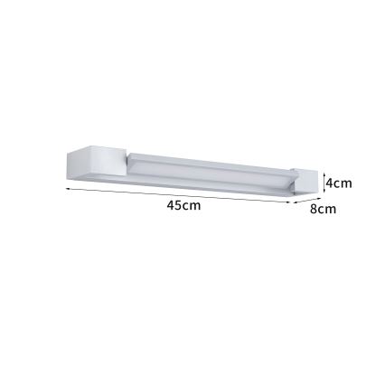 Brilagi - LED Oświetlenie lustra do łazienki AQUA LINE LED/12W/230V 45 cm IP44 matowy chrom