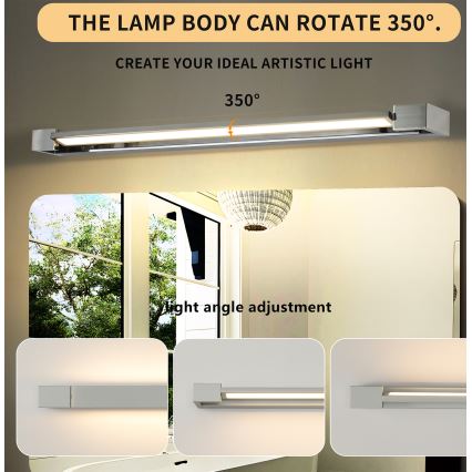 Brilagi - LED Oświetlenie łazienkowe do lustra AQUA LINE LED/24W/230V 90 cm IP44 błyszczący chrom CRI 90