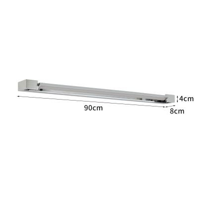 Brilagi - LED Oświetlenie łazienkowe do lustra AQUA LINE LED/24W/230V 90 cm IP44 błyszczący chrom CRI 90