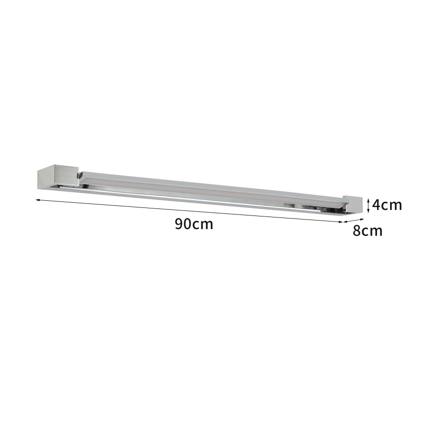Brilagi - LED Oświetlenie łazienkowe do lustra AQUA LINE LED/24W/230V 90 cm IP44 błyszczący chrom CRI 90
