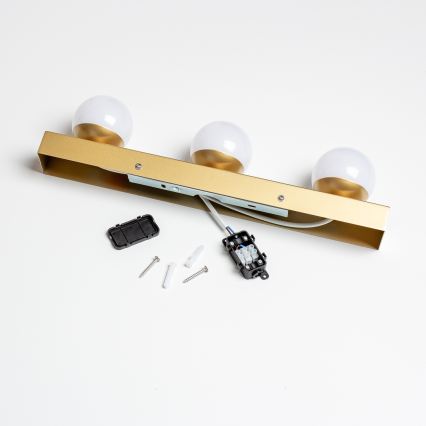 Brilagi - Oświetlenie do lustra łazienkowego LED HOLLYWOOD 3xLED/3W/230V 39 cm IP44 złote