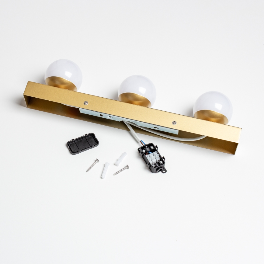 Brilagi - Oświetlenie do lustra łazienkowego LED HOLLYWOOD 3xLED/3W/230V 39 cm IP44 złote