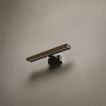 BRILAGI - Oświetlenie LED do lustra łazienkowego 3w1 WOODY MIRROR LED/8W/230V 40 cm IP44 błyszczący chrom/dąb orzechowy