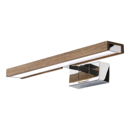 BRILAGI - Oświetlenie LED do lustra łazienkowego 3w1 WOODY MIRROR LED/8W/230V 40 cm IP44 błyszczący chrom/dąb orzechowy