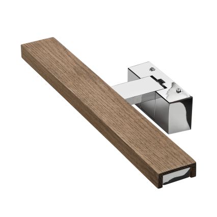 BRILAGI - Oświetlenie LED do lustra łazienkowego 3w1 WOODY MIRROR LED/8W/230V 40 cm IP44 błyszczący chrom/dąb orzechowy