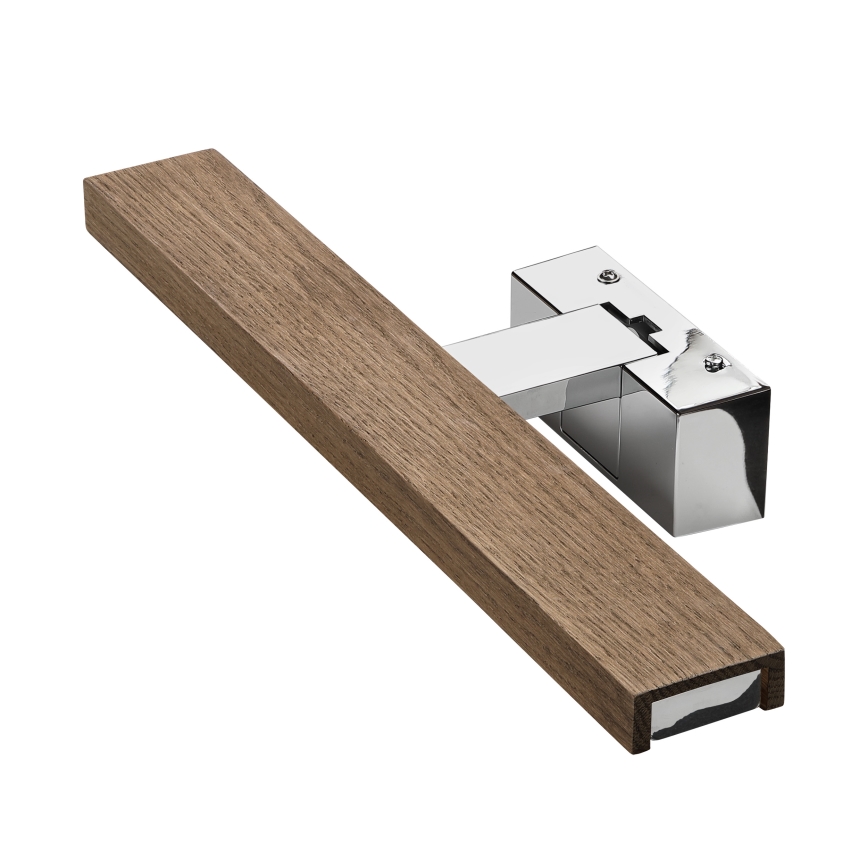 BRILAGI - Oświetlenie LED do lustra łazienkowego 3w1 WOODY MIRROR LED/8W/230V 40 cm IP44 błyszczący chrom/dąb orzechowy