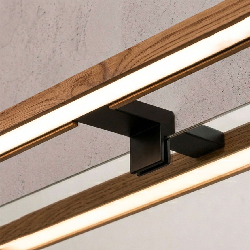 BRILAGI - Oświetlenie LED do lustra łazienkowego 3w1 WOODY MIRROR LED/8W/230V 40 cm IP44 czarny/dąb