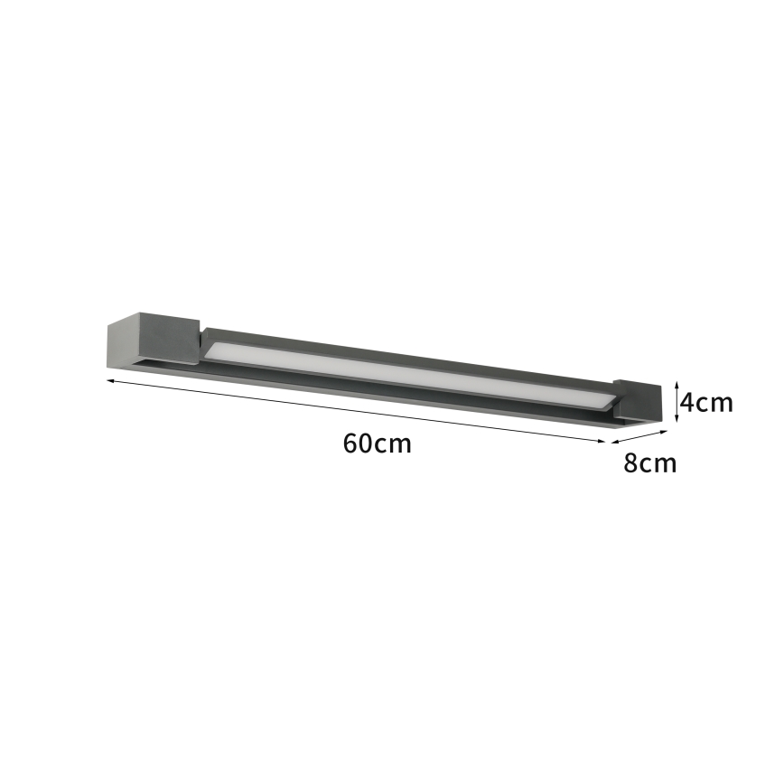 Brilagi - LED oświetlenie lustra łazienkowego AQUA LINE LED/18W/230V 60 cm IP44 antracyt