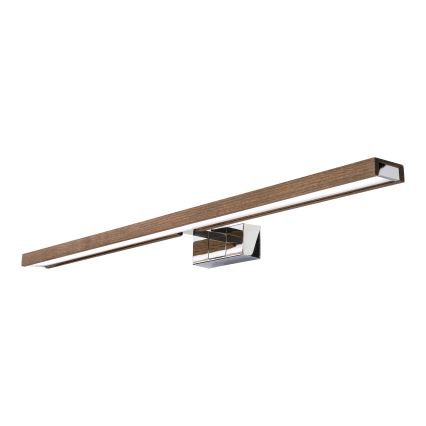 BRILAGI - LED oświetlenie łazienkowe do lustra WOODY MIRROR 3v1 LED/15W/230V 80 cm IP44 błyszczący chrom/dąb orzechowy