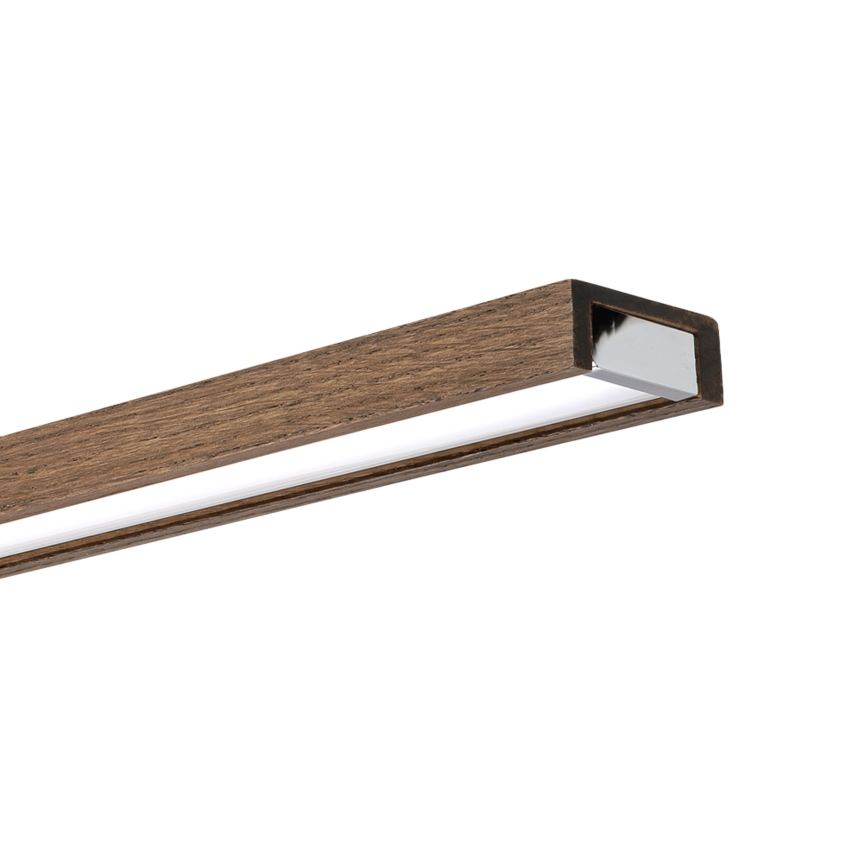 BRILAGI - LED oświetlenie łazienkowe do lustra WOODY MIRROR 3v1 LED/15W/230V 80 cm IP44 błyszczący chrom/dąb orzechowy