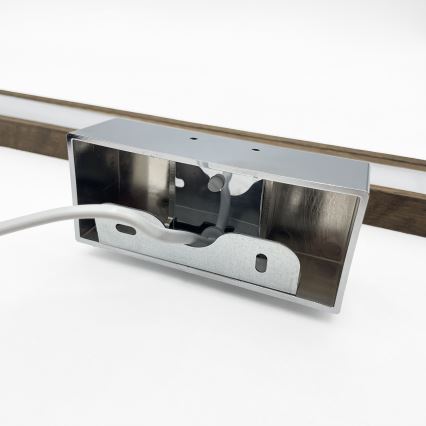 BRILAGI - LED oświetlenie łazienkowe do lustra WOODY MIRROR 3v1 LED/15W/230V 80 cm IP44 błyszczący chrom/dąb orzechowy