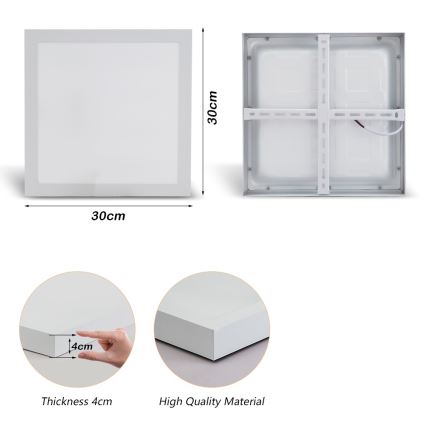 Brilagi - LED Plafon łazienkowy FRAME LED/24W/230V 30x30 cm 3000/4000/6000K IP44 biały