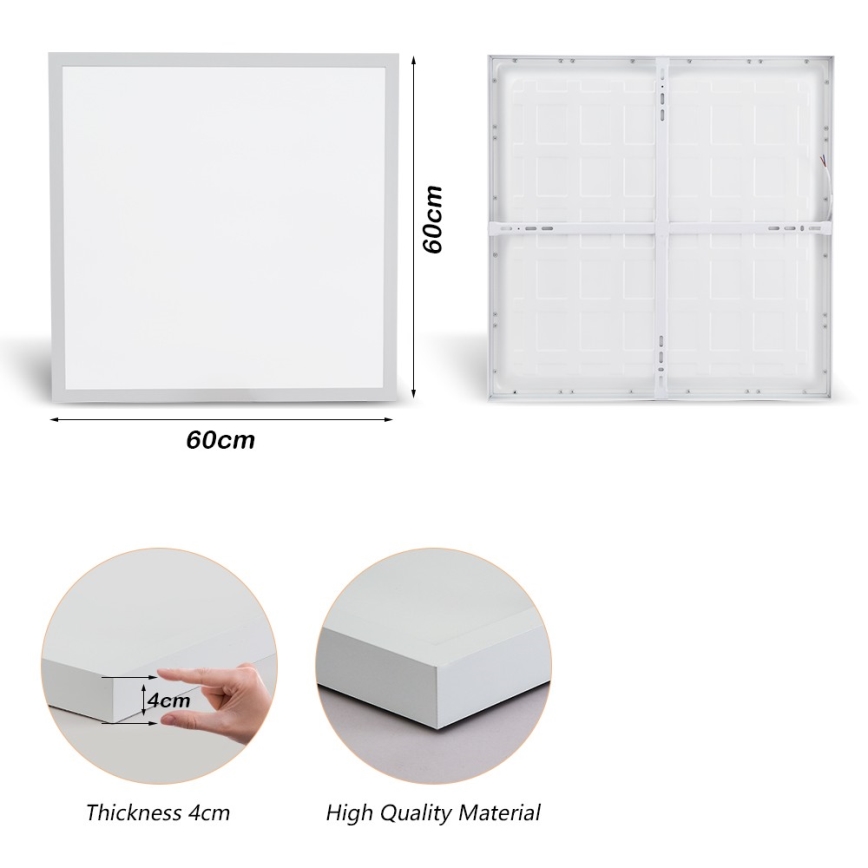 Brilagi - LED Plafon łazienkowy FRAME LED/50W/230V 60x60 cm 3000/4000/6000K IP44 biały