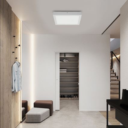 Brilagi - LED Ściemnialny plafon łazienkowy FRAME SMART LED/24W/230V 30x30 cm 3000-6000K IP44 biały + zdalne sterowanie
