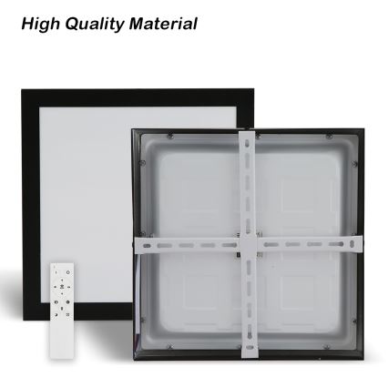 Brilagi - LED Ściemnialny plafon łazienkowy FRAME SMART LED/24W/230V 30x30 cm 3000-6000K IP44 czarny + zdalne sterowanie