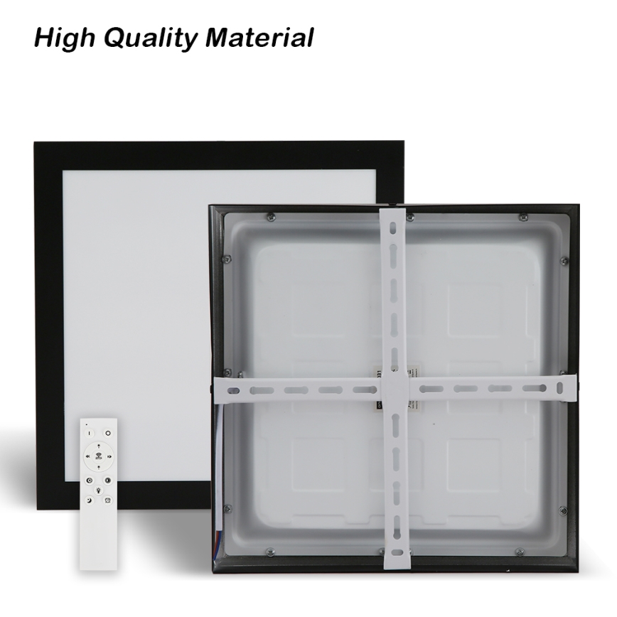 Brilagi - LED Ściemnialny plafon łazienkowy FRAME SMART LED/24W/230V 30x30 cm 3000-6000K IP44 czarny + zdalne sterowanie