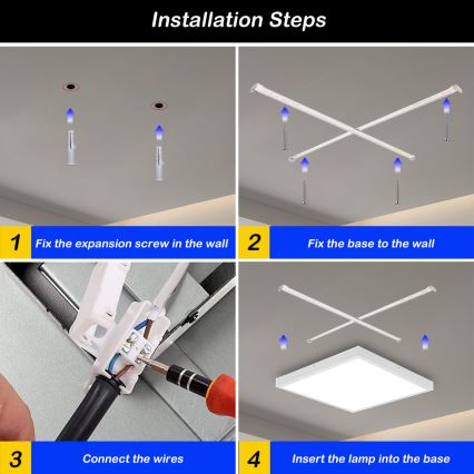 Brilagi - LED Ściemnialny plafon łazienkowy FRAME SMART LED/50W/230V 60x60 cm 3000-6000K IP44 biały + zdalne sterowanie