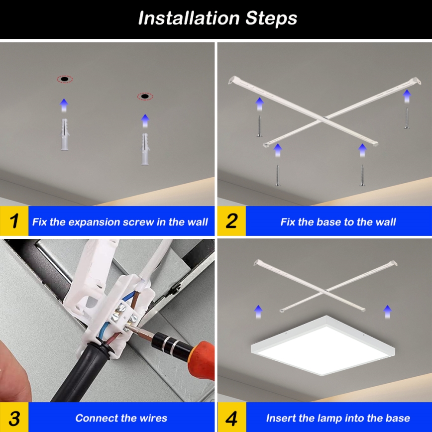 Brilagi - LED Ściemnialny plafon łazienkowy FRAME SMART LED/50W/230V 60x60 cm 3000-6000K IP44 biały + zdalne sterowanie